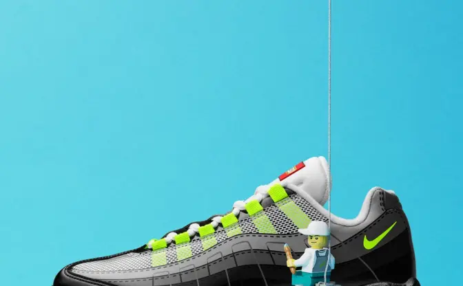 ナイキ×レゴが異色のタッグ　名作「エア マックス 95」を“組んで履く“新作登場