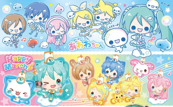 初音ミク×平成ファンシーキャラのコラボグッズ登場　「あわわちゃん」「ラブ友」が懐かしい！