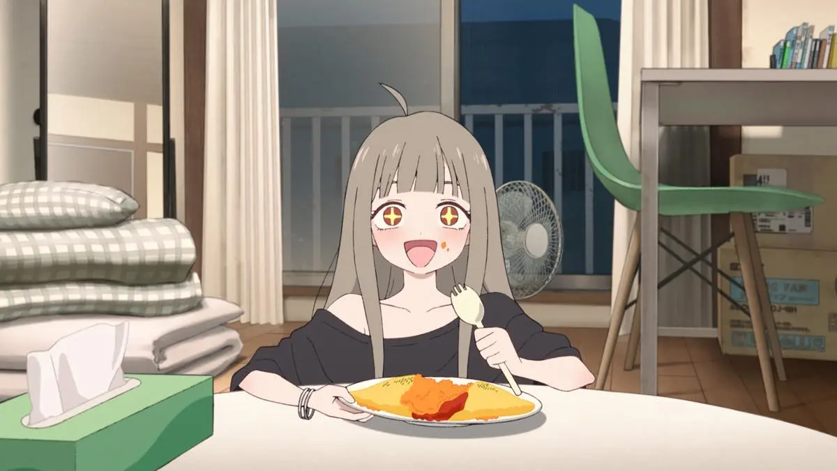 かぐやが左利きなのは、彩葉がご飯を食べる姿を鏡映しの見よう見まねで真似しているから