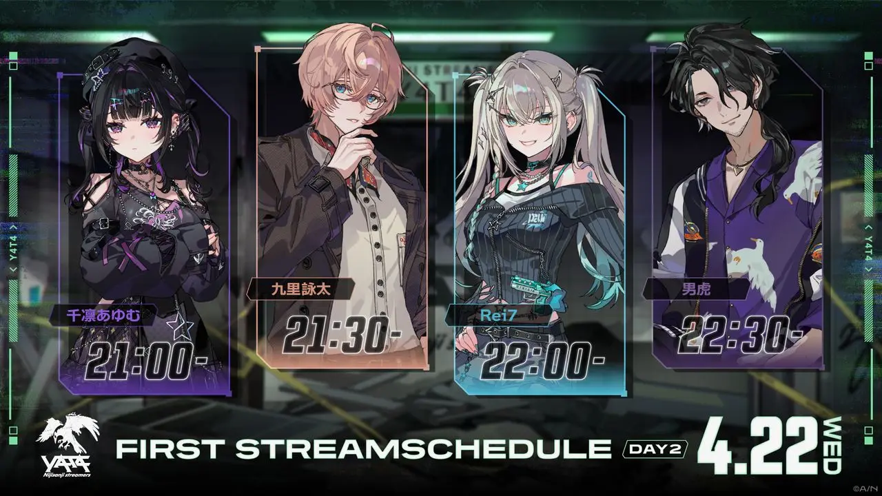 「Y4T4」4月22日（水）デビュー配信スケジュール