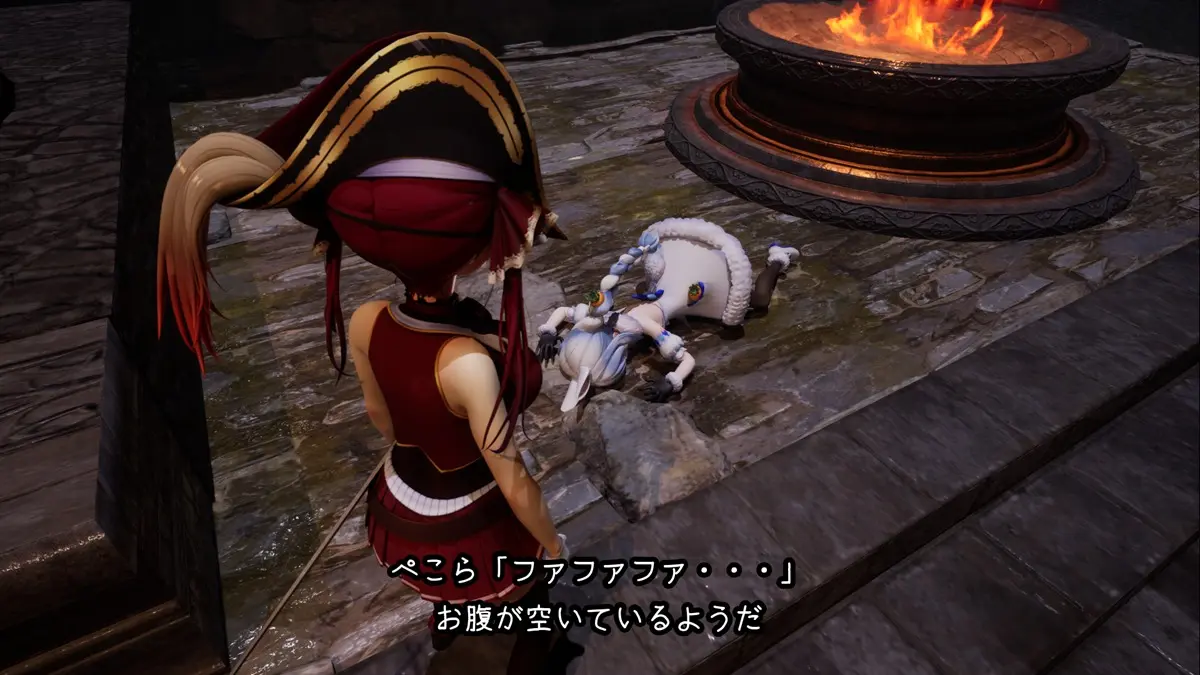 『HOLO-KINGDOM』のワンシーン。操作キャラクター以外のタレントとも交流できるようだ