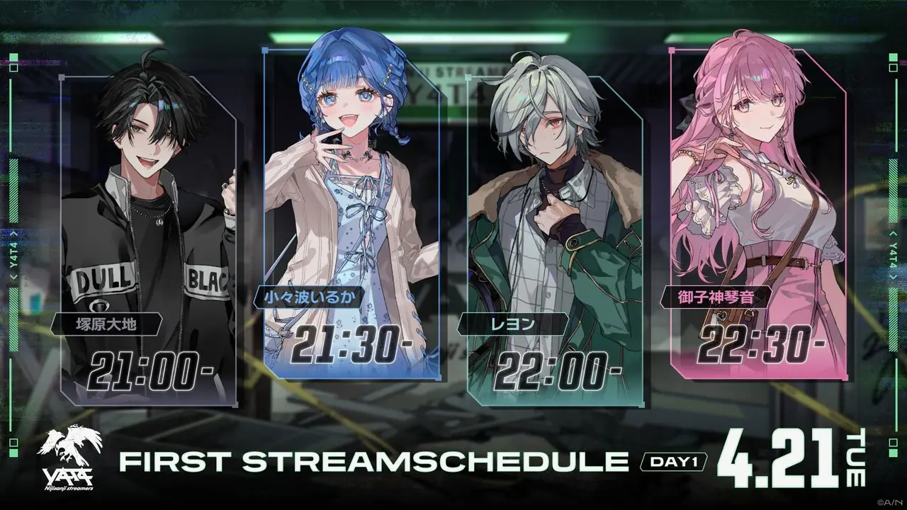 「Y4T4」4月21日（火）デビュー配信スケジュール