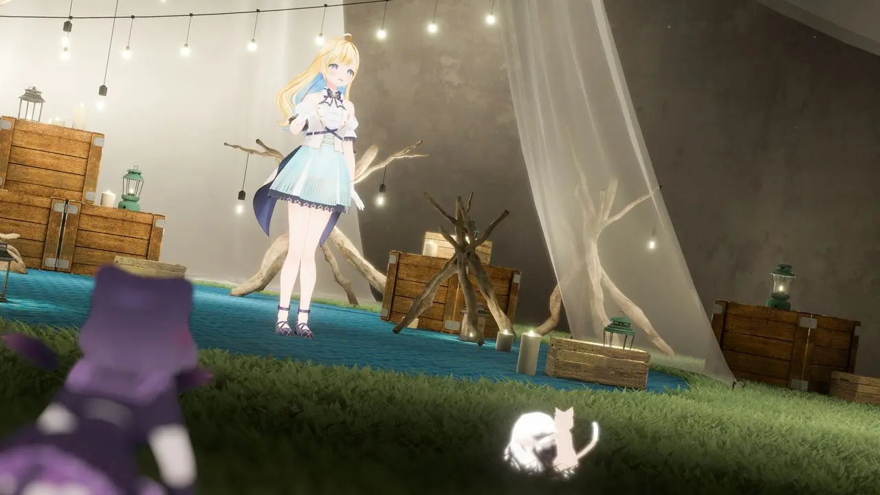 会場にはVRChatはじめたてと思しき人の姿も。白河しらせさんのファンだったのかも
