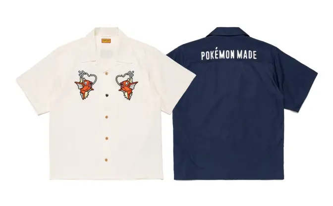 ポケモン×HUMAN MADEコラボ第2弾発売　コイキングのアロハシャツなど全15型