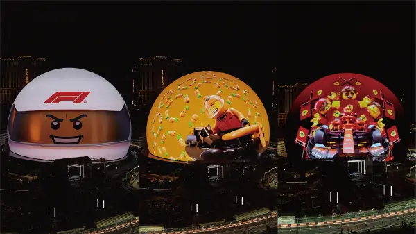 F1 Las Vegas GP LEGO Sphere takeover / Motion Graphics / 2025
