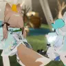前列で応援を送る胡虎あくびさんのファンのみなさん／筆者撮影
