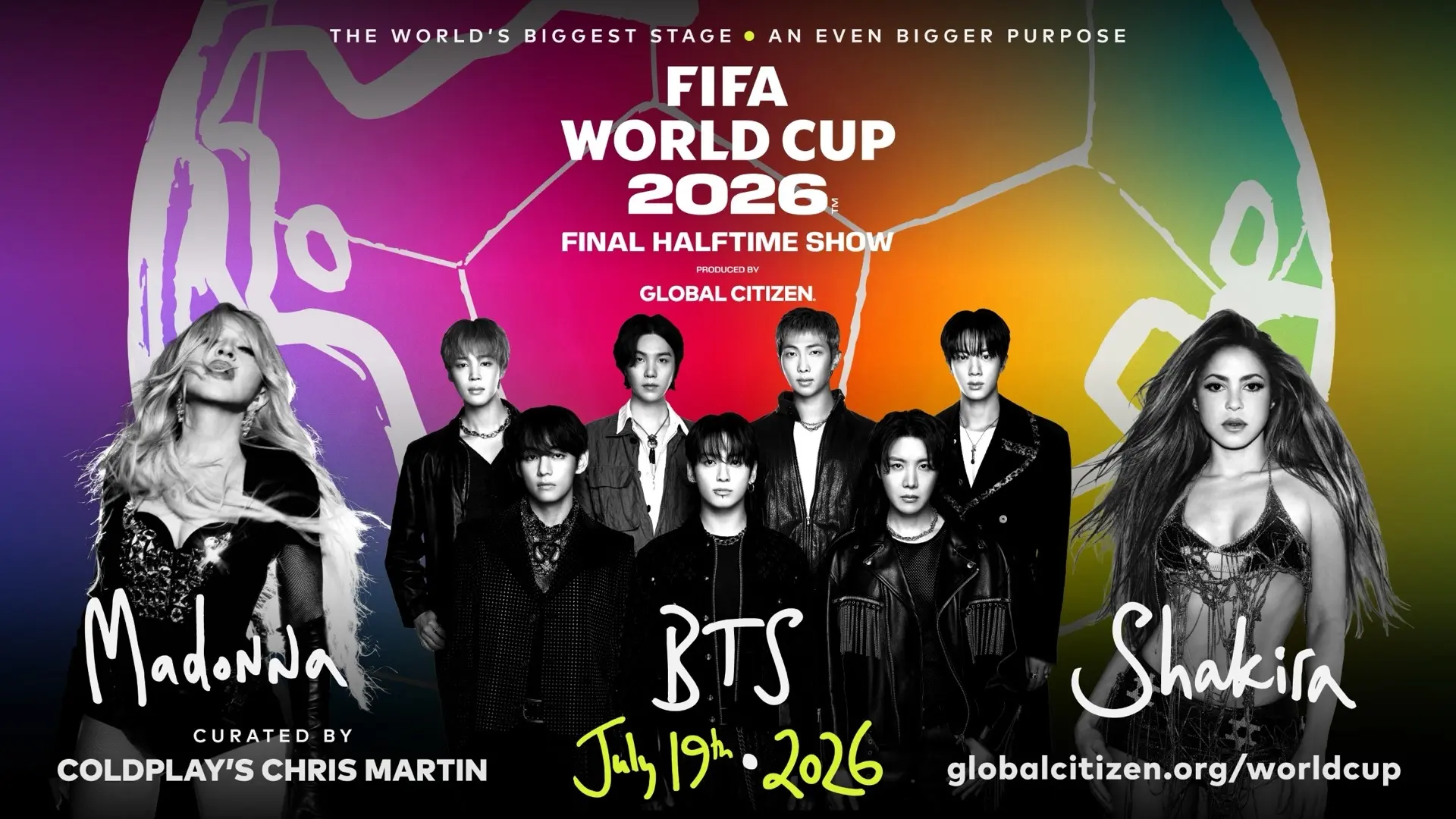 BTS、サッカーW杯初のハーフタイムショーに出演　共同ヘッドライナーにマドンナ、シャキーラ