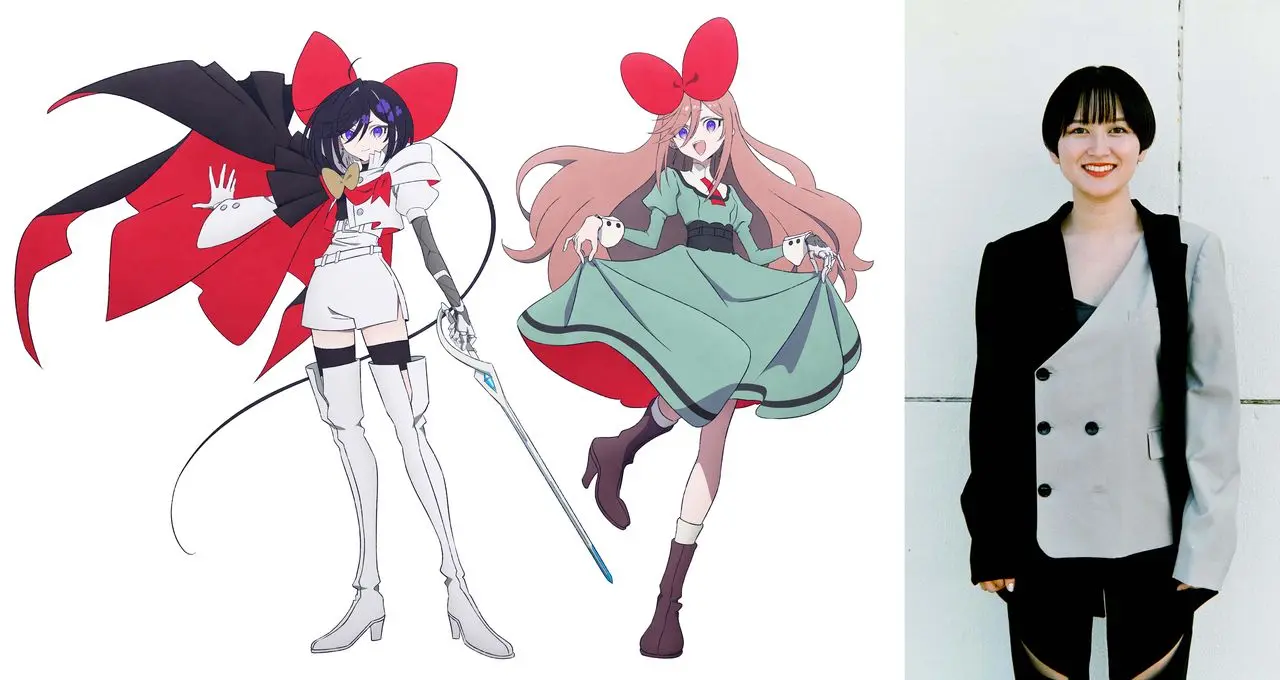 『THE RIBBON HERO リボンヒーロー』主人公・サファイアと、担当声優のサーヤさん（写真右）