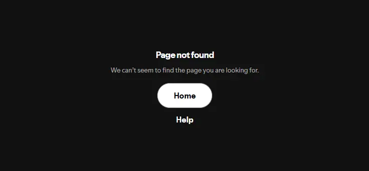 現在、プレイリストを開こうとすると「Page not found」の文字が表示される