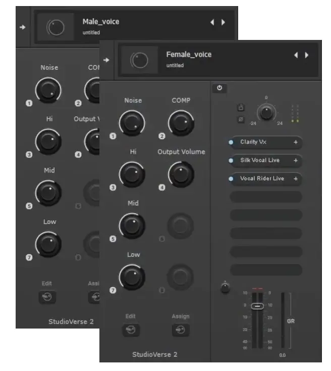 「StudioVerse Audio for OBS」の専用プリセットファイル