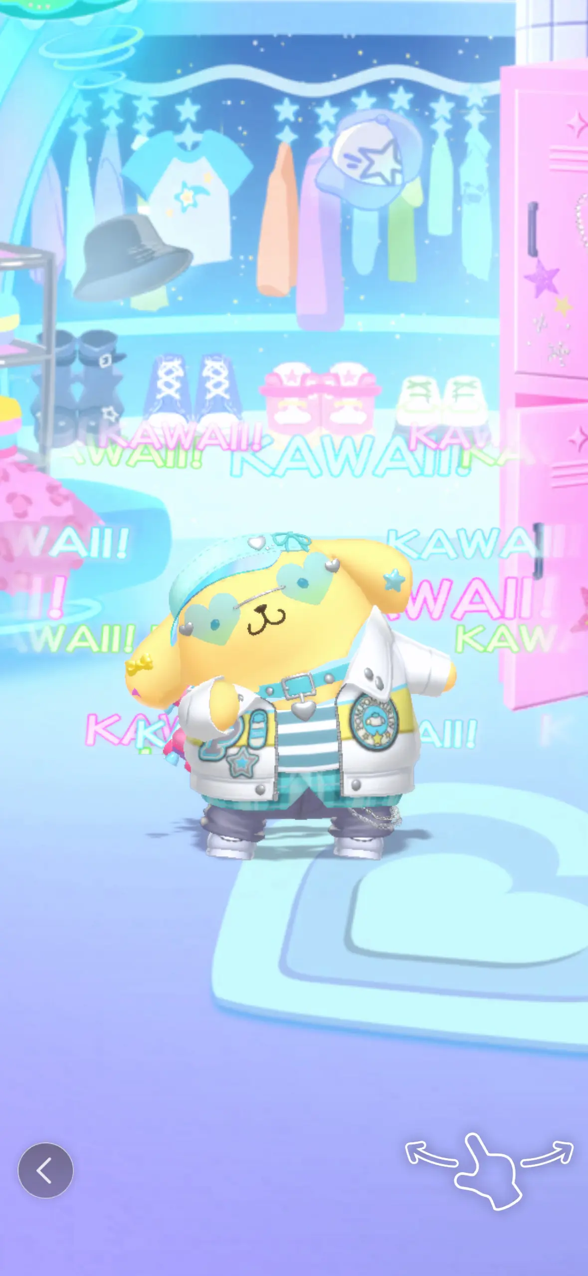 着せ替えするポムポムプリン