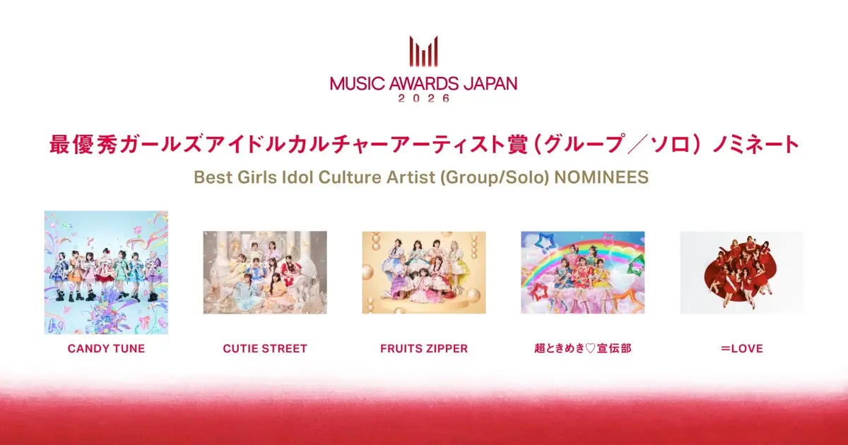 「最優秀ガールズアイドルカルチャーアーティスト賞（グループ／ソロ）」ノミネート