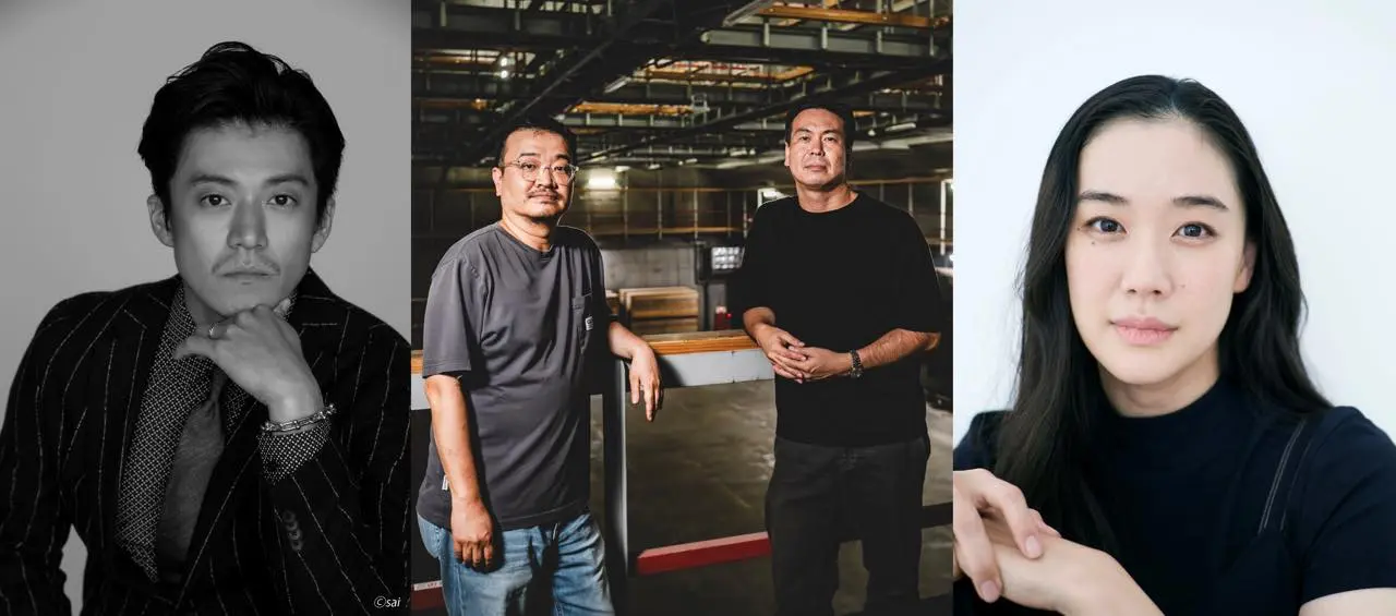 左から小栗旬さん、ヨン・サンホさん、片山慎三さん、蒼井優さん
