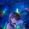 オーロラ印刷が特徴的な作品も