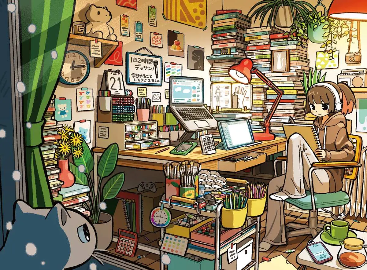 四季の移ろいをイラストと短文で表現