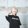 ドローコードプリントTシャツ（ブラック）-1