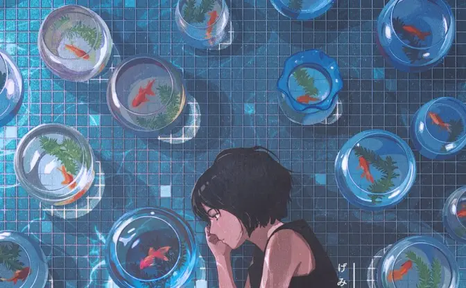 イラストレーターげみ、個展「うつつの底で」開催　UV印刷イラストで物理的な質感を追求