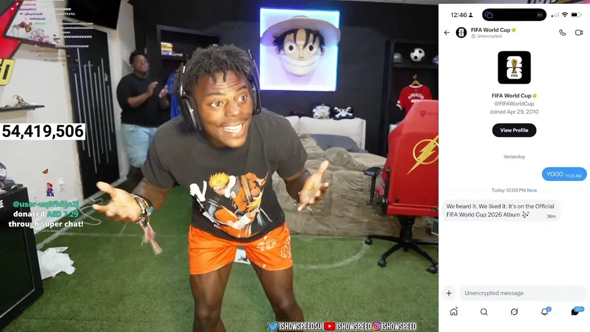 配信者IShowSpeed、勝手にW杯の応援歌を制作→FIFAが気に入り公式アルバムに収録