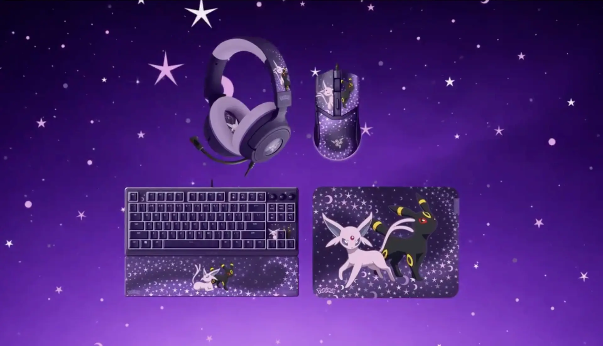 Razer×ポケモンのゲーミングデバイスが可愛すぎる　エーフィとブラッキーがデスクに降臨