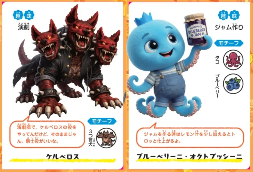 プロフィールをまとめた図鑑ページ