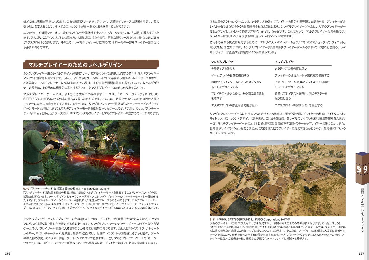『レベルデザインをはじめよう プレイヤーを夢中にさせるゲーム設計の10原則』ページ見本