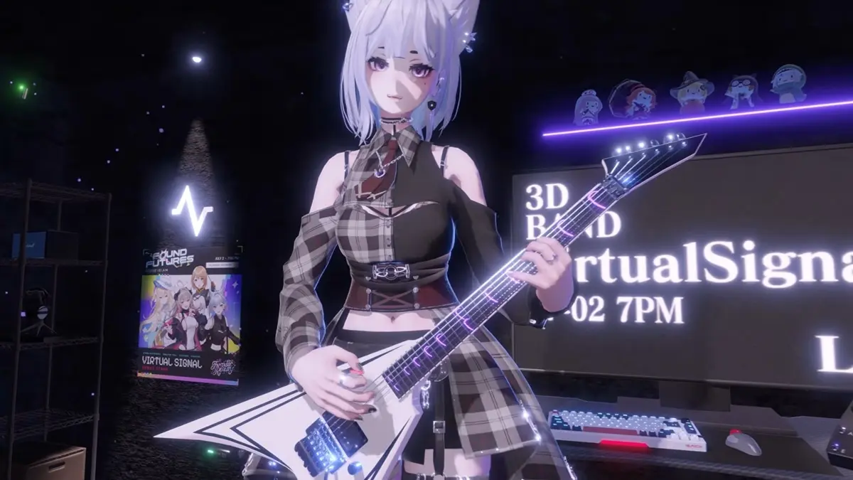 ギタリスト系VTuber「chacha」のキャプチャ精度がヤバすぎる　指使いも見事に再現