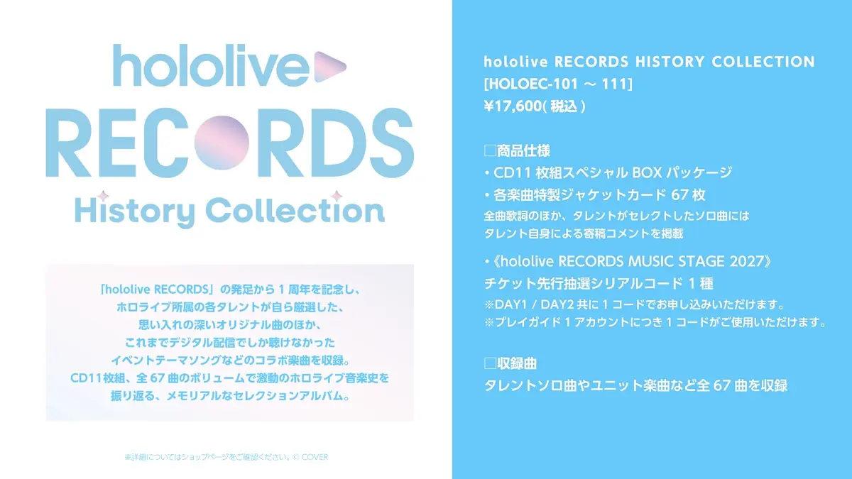 『hololive RECORDS HISTORY COLLECTION』