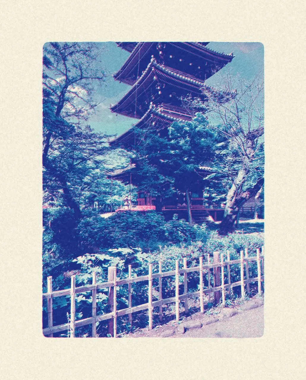 「tone」加工一例／上野・五重塔の写真