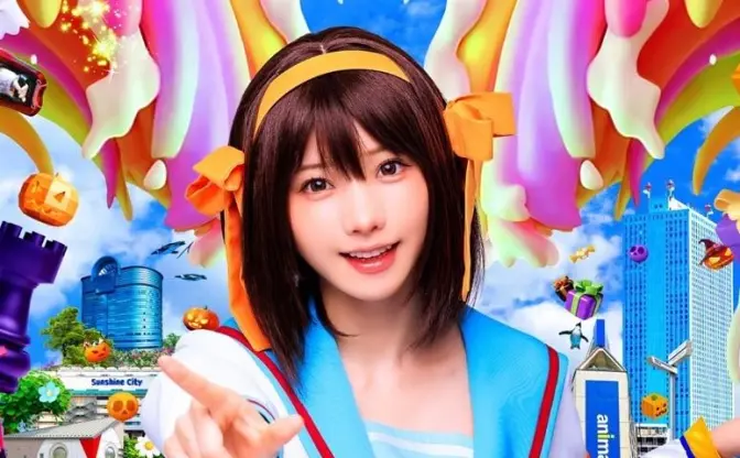 えなこ「池ハロ」に7年ぶりに出演　自身の“原点”涼宮ハルヒのコスプレ披露