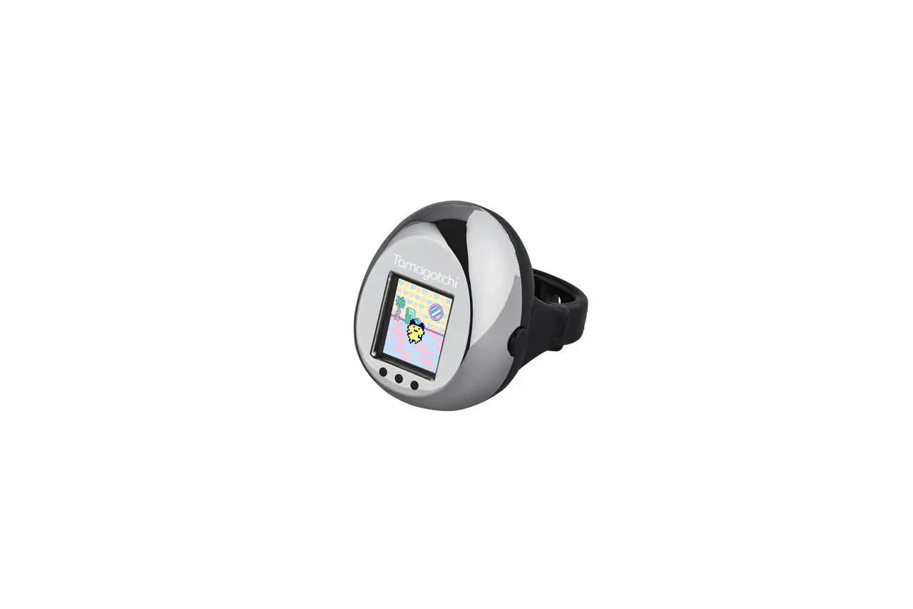 「Tamagotchi ring」Black&Metallic Silver