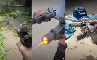 “ウェポン”すぎる電動水鉄砲がかっこいい！ ブローバックやLEDなどギミック満載