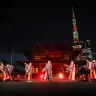 増上寺でのパフォーマンス