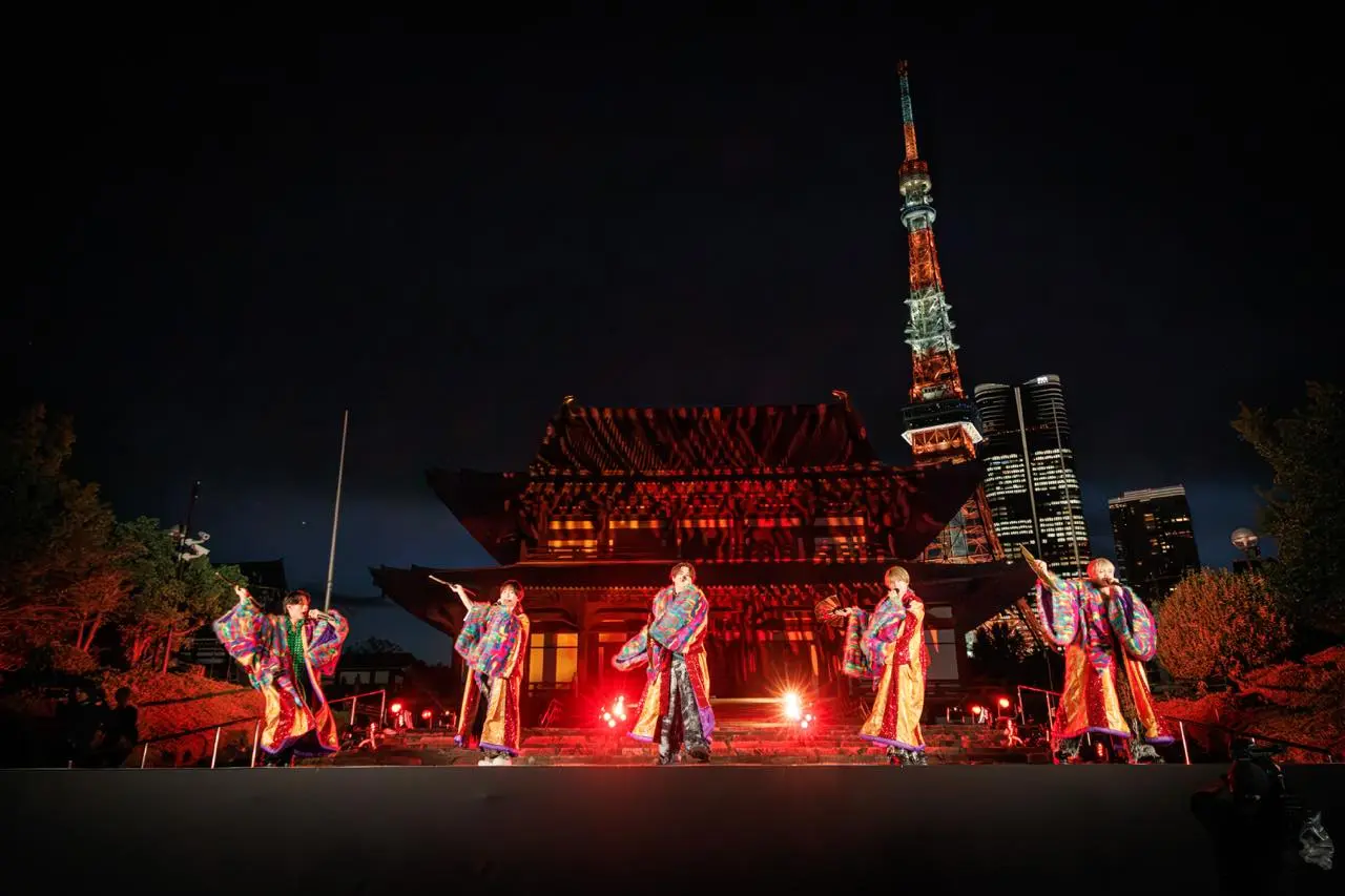 増上寺でのパフォーマンス