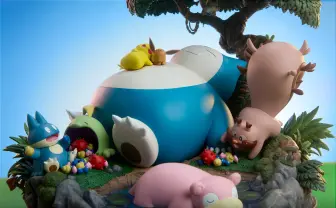 すやすや眠るカビゴンがかわいすぎる　海外製のポケモンジオラマが高クオリティ