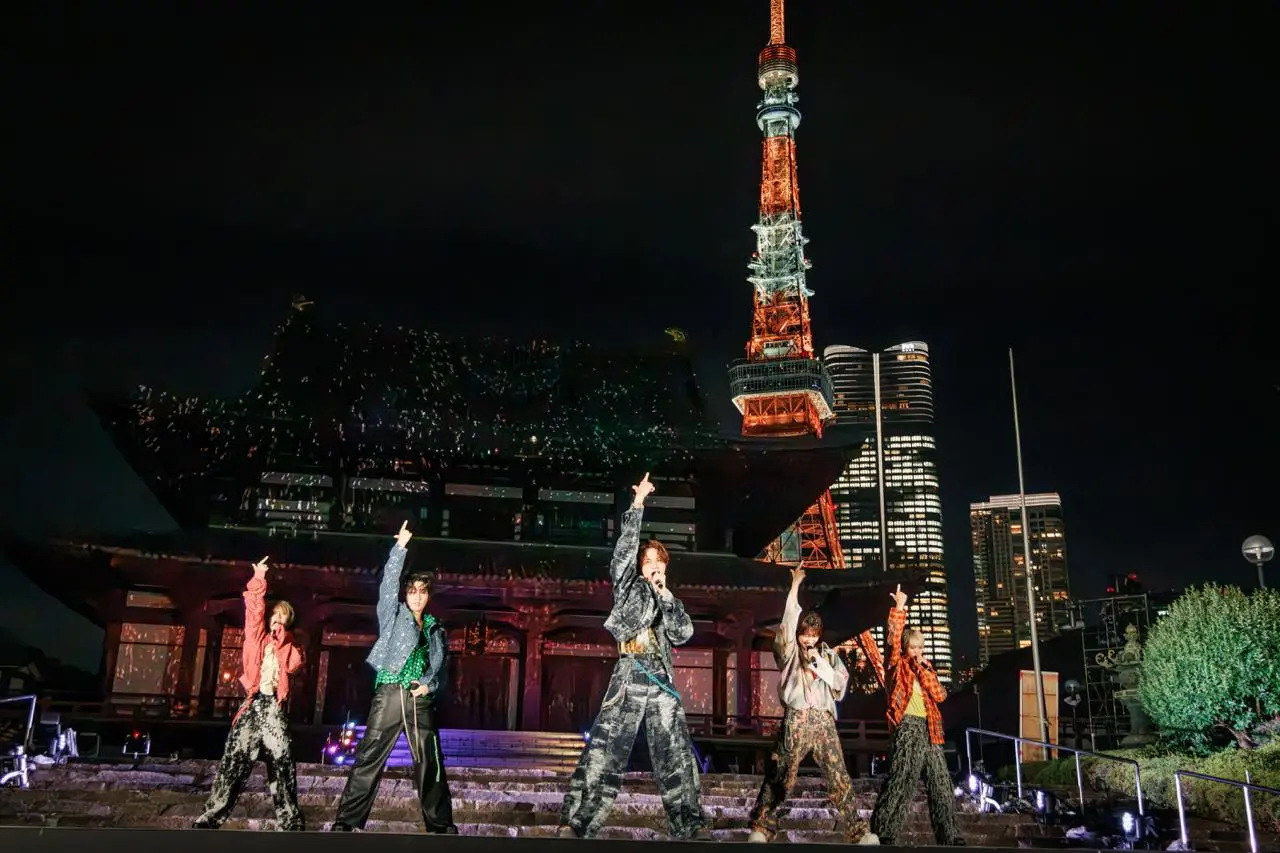 増上寺でのパフォーマンス