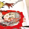 描き下ろし表紙イラスト作画の様子