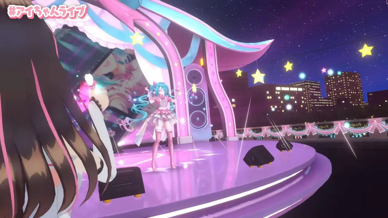 キュートな初音ミクライブに大興奮の二人