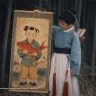 40〜50回ほど生成して制作された子どもが巻物に閉じ込められる場面