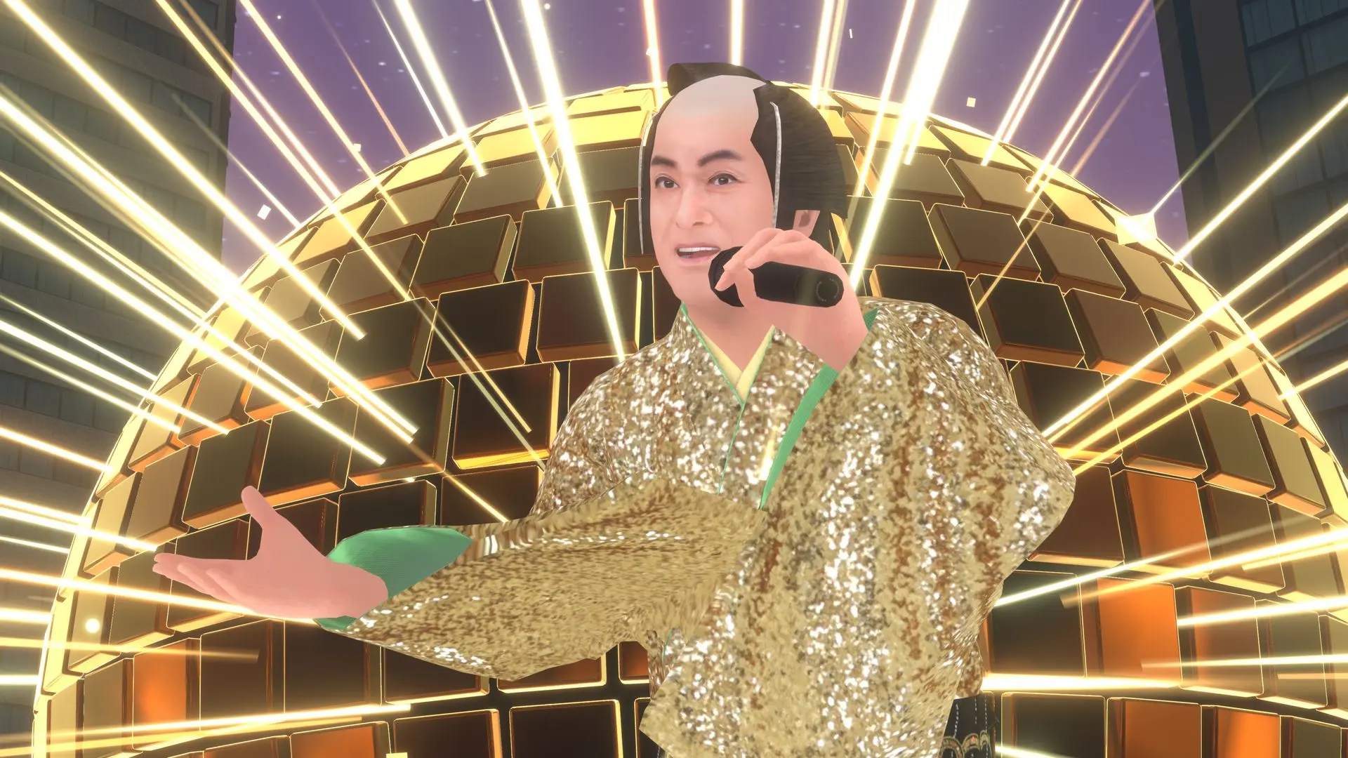 巨大な松平健が1時間に1回、VRChatに降臨 「マツケンサンバⅡ」をフル