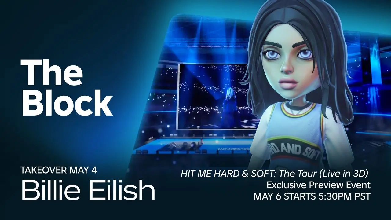 ビリー・アイリッシュの3Dライブ映画の一部が「Roblox」で世界初＆独占配信