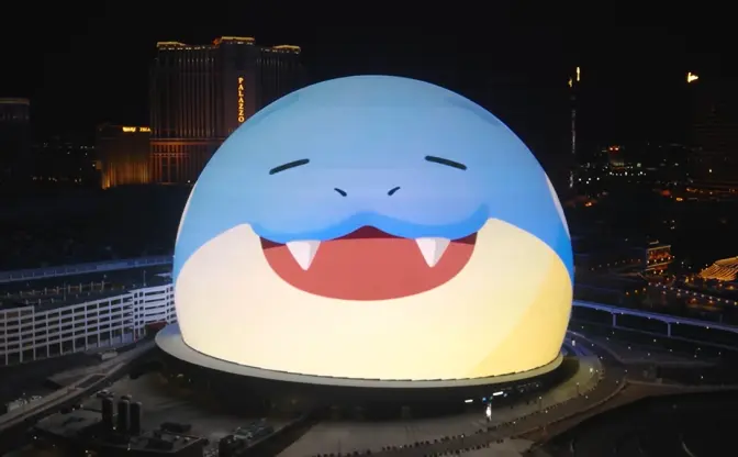 ラスベガス「Sphere」が巨大モンスターボールになっちゃった 『ポケモンスリープ』の特別映像がすごい