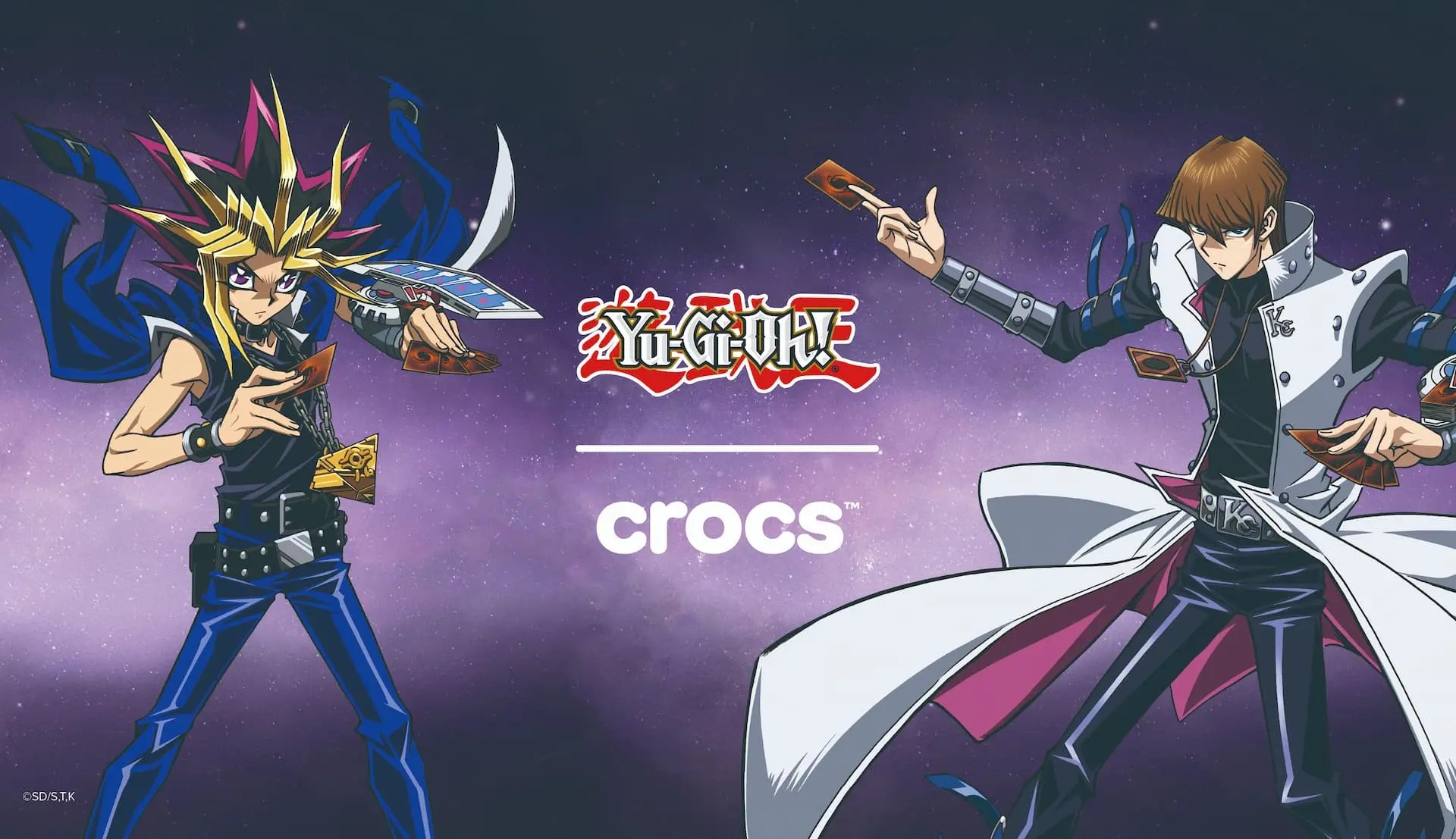 クロックスとアニメ『遊☆戯☆王デュエルモンスターズ』のコラボ記念キービジュアル