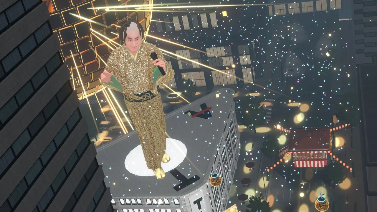 巨大な松平健が1時間に1回、VRChatに降臨 「マツケンサンバⅡ」をフル