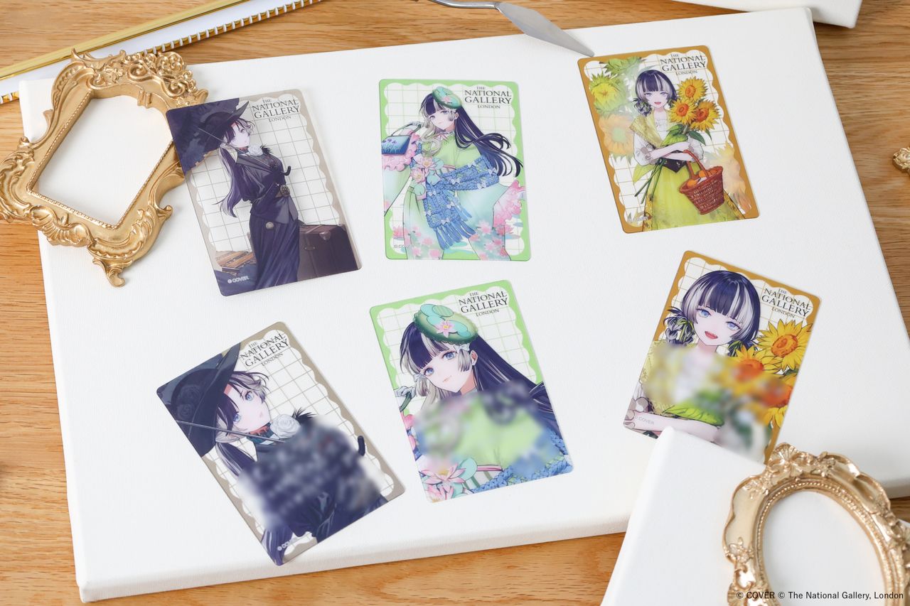 「儒烏風亭らでんの瞳に映る世界の名画——A Shared Art Journey」コラボグッズ「ランダムクリアカード（全6種類・ランダム封入）」