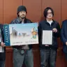 Age Factoryと奈良市長（委嘱式の様子）