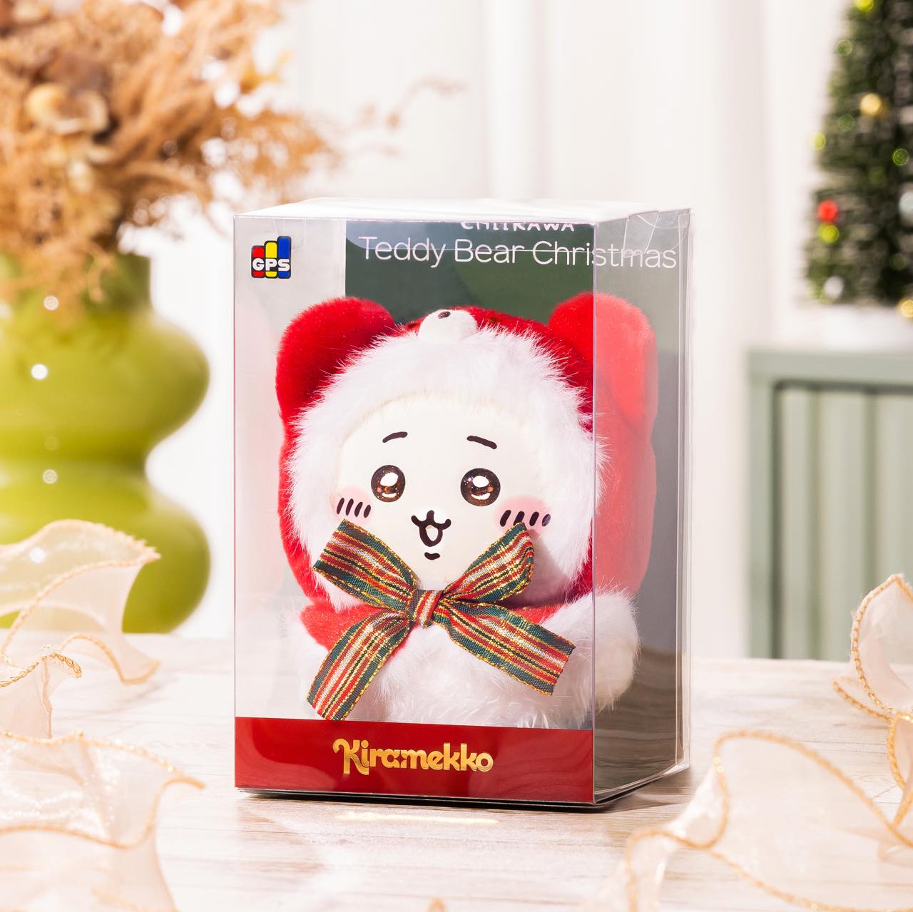 「ちいかわ Kiramekko Teddy Bear Christmas」