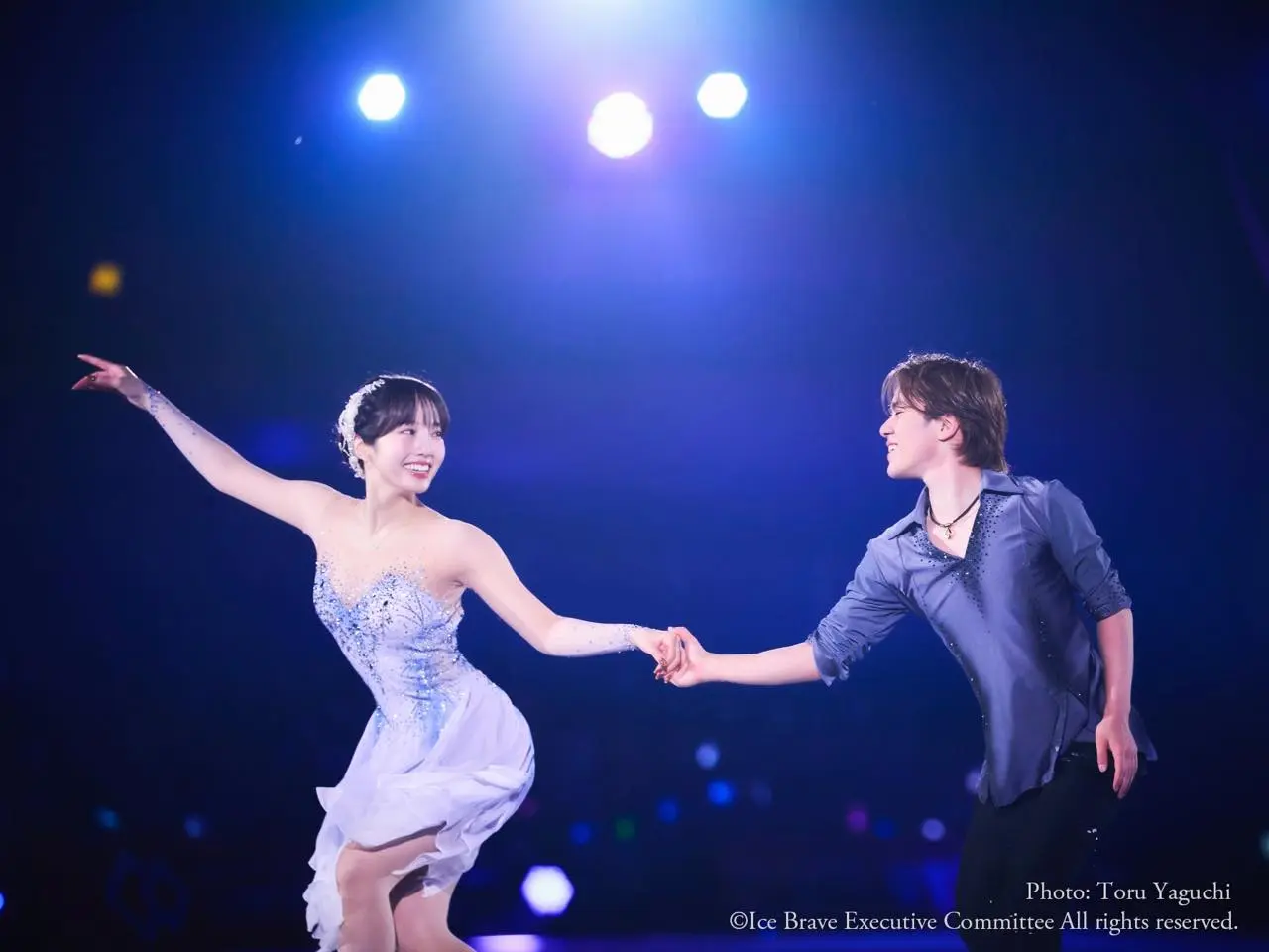 本田真凜さんと宇野昌磨さん