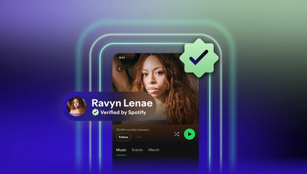 「Verified by Spotify（Spotify認証）」バッジ