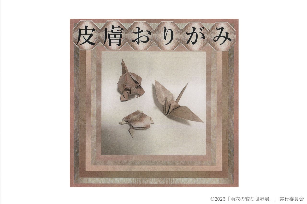 「雨穴の変な世界展。」オリジナルグッズ「皮膚おりがみ」