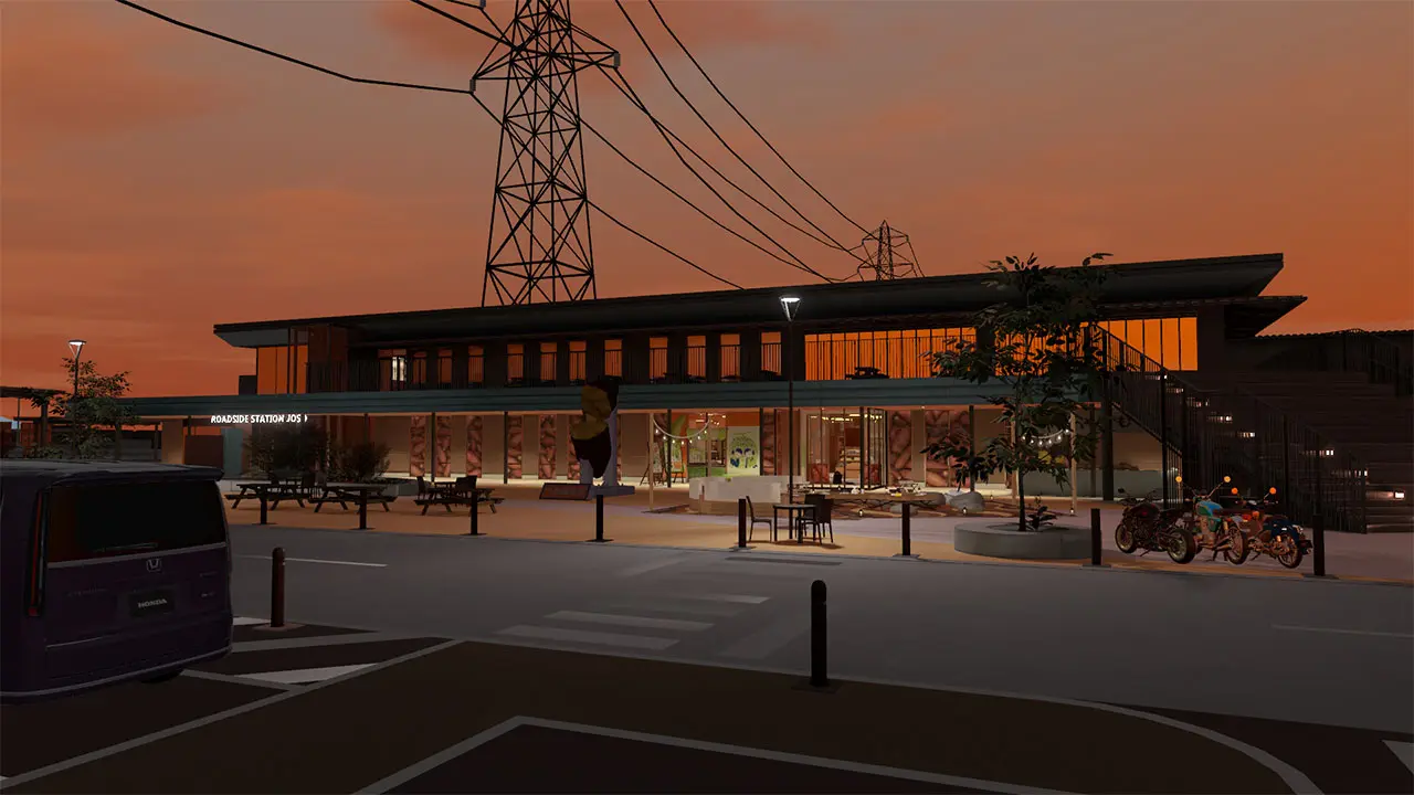 VRChatワールド「Honda Motanion Hub 道の駅常総」